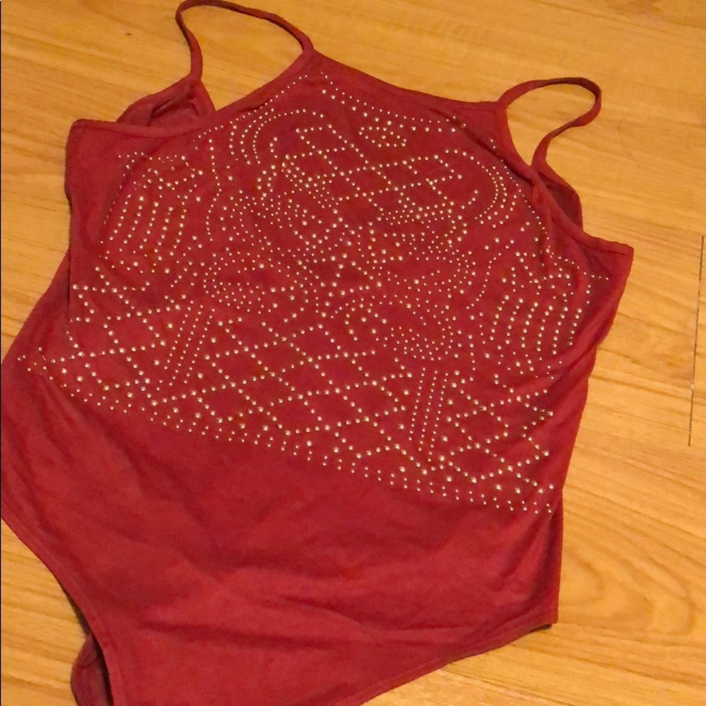 🌟PRICD DROP🌟CHARLOTTE RUSSE suede body suit!